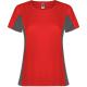 Camiseta técnica de poliéster Shanghai Woman Ref.RCA6648-ROJO/PLOMO OSCURO