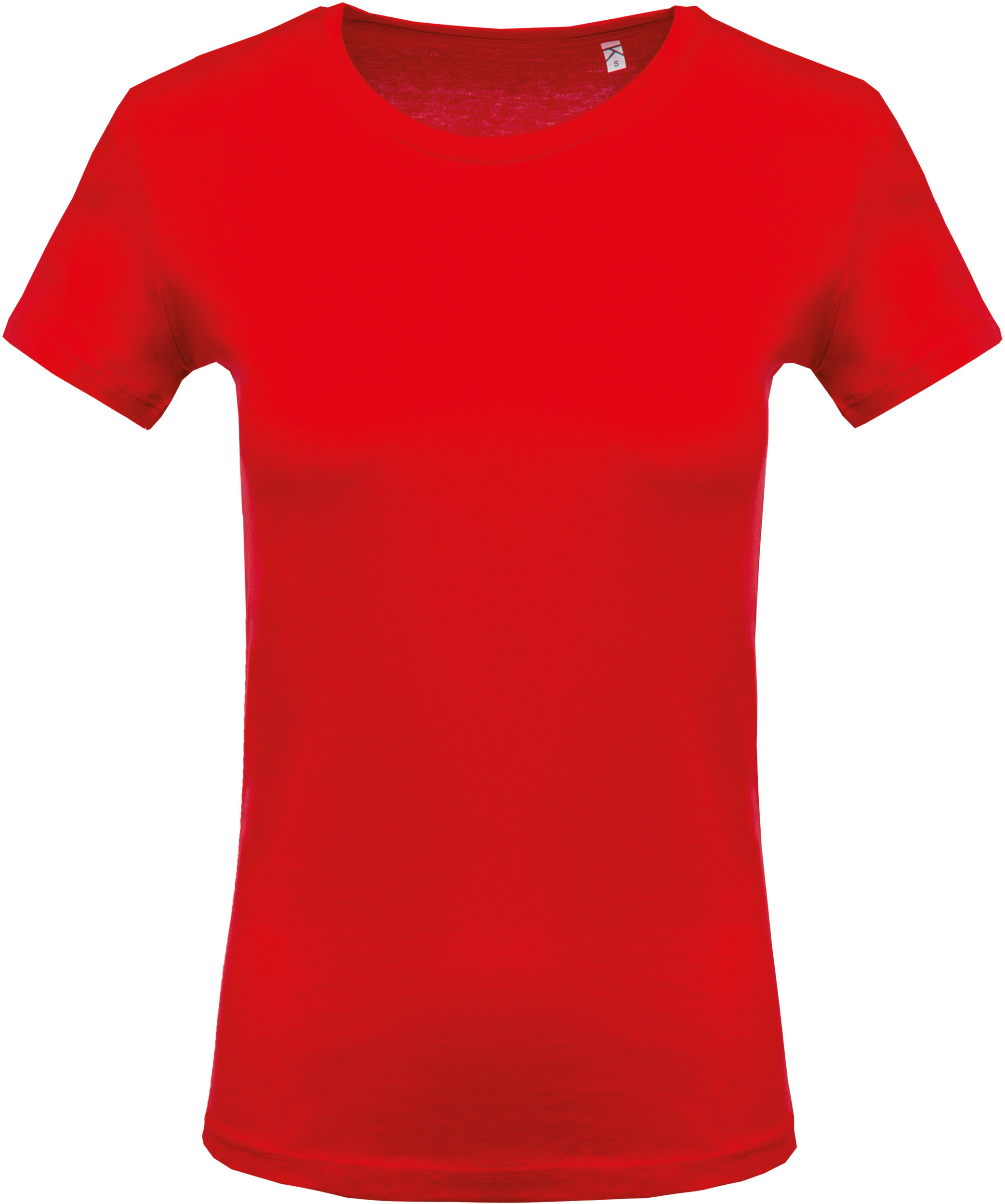 Camiseta con cuello redondo y manga corta de mujer